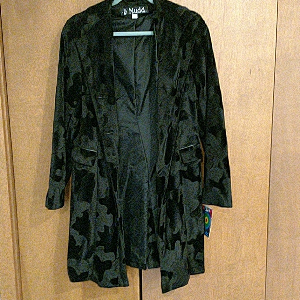 Black velvet camo mudd jacket